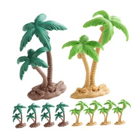CIYODO 10pcs Miniature Coconut Tree Model Realistic Fake Plants for DIY Scenery Mini Landscape Decor Sand Table Layout Lightweight and Easy to Store