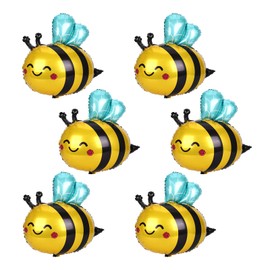 6 Pcs Bumble Bee Balloons, Bee Decorations for Party Bee Baby Shower Decorations, Bee Cartoon Theme Balloons for Birthday Wedding Supplies