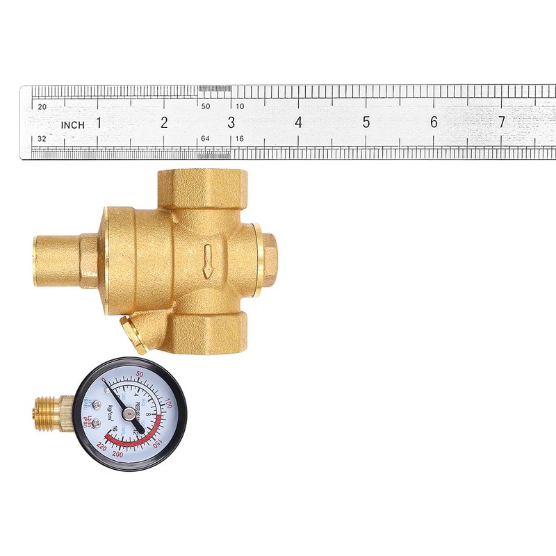 ANCLLO Water Pressure Reducer DN20 3/4 Inch Brass Pressure Regulator