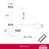 Schläfer 4395113 | Chrome ABS 1 1/4 Siphon, S-shaped Siphon