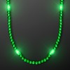 FlashingBlinkyLights Green Light Up LED Mardi Gras Bead Necklace