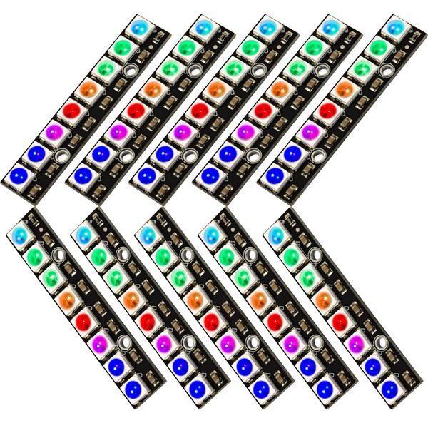 10pcs WS2812 5050 LED Light Stick 8 Bit RGB LEDs