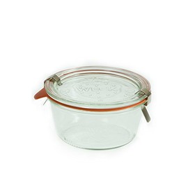 Weck 740 .20 Liter Mold Jars - 6 Jars In A Set, With Lids, 6 Rings & 12 Clamps