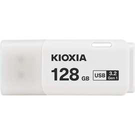 KIOXIA TransMemory U301 128GB USB Flash Memory, USB 3.2 Gen 1, Ultra High Speed, White