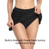 Hilor Women's Skirted Bikini Bottom High Waisted Shirred Swim Bottom