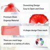 100pk Red Organza Gift Bags,9x12cm Small Organza Favor Bags,Wedding Jewelry