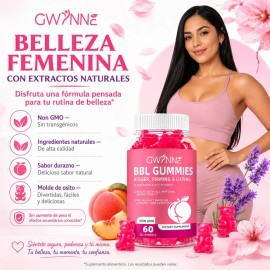 Gwynne Bbl Gummies Fenogreco Mejora Tu Busto Y Glúteos 60 Caramelos Blandos Sabor Natural                                                             