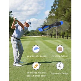 Golf Grip Trainer Attachment For Developing Correct Hand Positioning Habits -Right Hand (Blue)