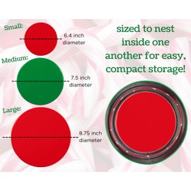 Steel Mill & Co Tin Containers with Lids, 3 Pack Christmas Cookie Tins, Festive Cookie Tins for Gift Giving & Holiday Treats, Round Metal Nesting Containers, Large Medium Small (Gnome)
