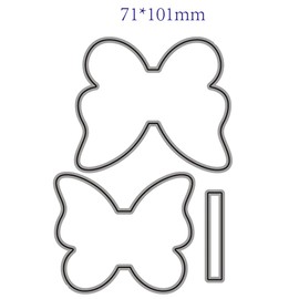 XMYXCRAFT 1 Set Butterfly Bow Tie Metal Die Cuts,Christmas Bowtie Hair Bow Cutting Dies Cut Stencils for DIY Scrapbooking Decorative Embossing Paper Leather Scrapbooking Card Making
