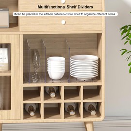 PHOJEWI Purse Organizer for Closet, Clear Acrylic Shelf Dividers Adjustable Purse Storage Organizer for Closet Handbag Purse Rack Gift Bag Storage Organizer Closet Shelf Organizer