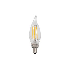 B&P Lamp® E12 Candelabra Base CA10 Shaped Clear LED Bulb, 40 Watt Equivalent