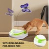 2-in-1 Auto Interactive Cat Toy, Fluttering Butterfly & Rolling Track