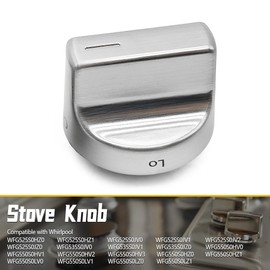 NAJING Stove Knob Replacement for Whirlpool WFG525S0HZ1 WFG550S0HZ0 WFG525S0HZ0 WFG525S0JV0 Range Oven Knob, Compatible with Models W11239985 W10850015 PD00061875 4845290 AP6333411 PS12578779