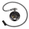 TREEWETO Unisex Pocket Watch with Chain Analogue Hand Winding Double