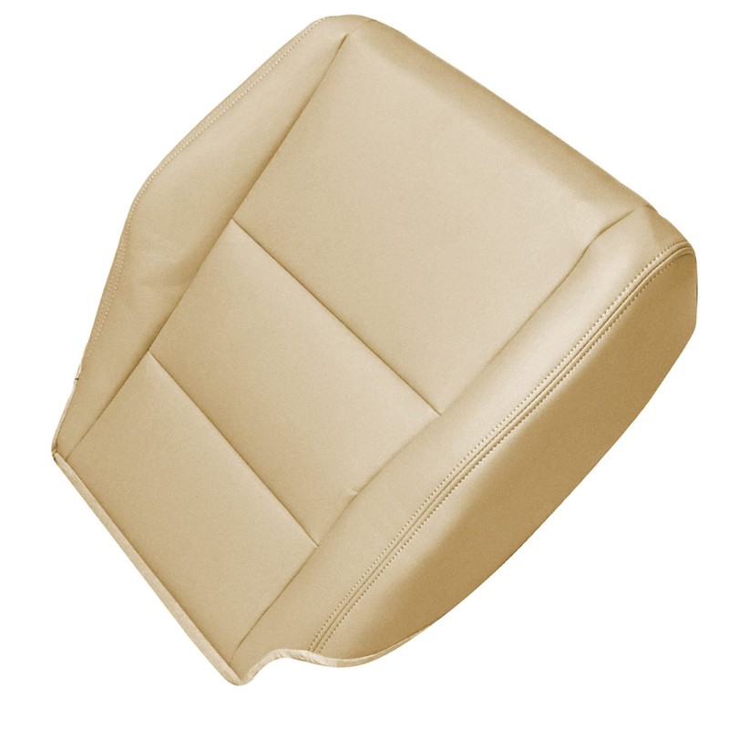 Priprilod Tan Leather Passenger Side Bottom Replacement Seat Cover Compatible
