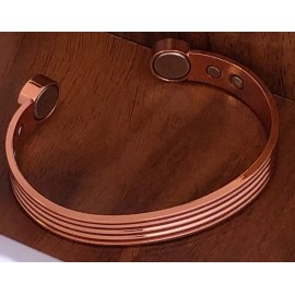 Shameg Solid Pure Power Copper Magnetic Bracelet Arthritis Pain Therapy Energy Cuff