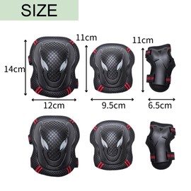 Asdays Protectors Kids Kids Protective Gear Protective Pads Bicycle Wrist Elbow Knee 6 Piece Set (Blue, Small)