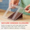 Sideways Cake Slice Containers with Hinged Lids – 30 Pack,