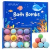 2026 Upgrade Bath Bombs with Toys Inside, 12pcs Ocean Toy