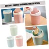 NOLITOY 3Pcs Mini Desktop Trash Can Cute Wastebasket for Office