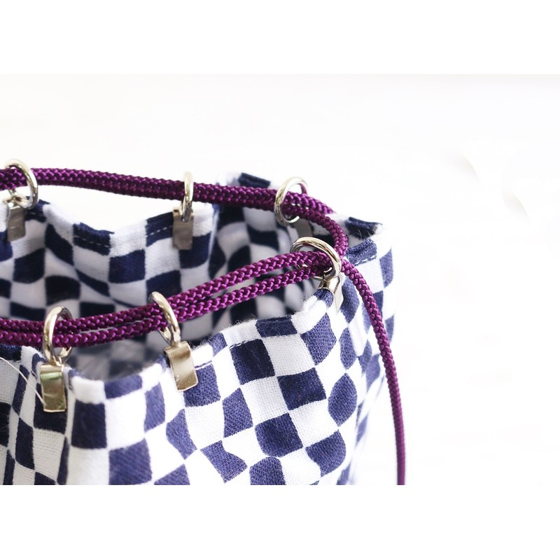NBK MYM33466 Komon Tenugui, Checkered, 13.0 x 35.4 inches (33