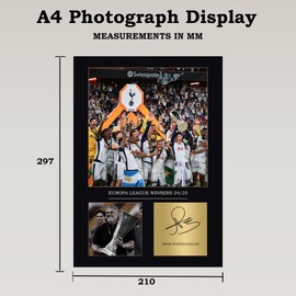Signed Tottenham Hotspur Europa League Winners A4 Unframed Poster Tottenham Gifts For Boys, Tottenham Gifts For Men Spurs Gifts