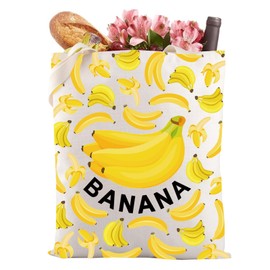 Gzrlyf Yellow Banana Tote Bag - Adult Women's Multipurpose Tote - 32 cm x 37 cm - Canvas Material - Reusable Shopping Bag