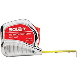 Sola 50023801"Tri-Matic TM 5" Tape Measure, Black/Red, 5 m