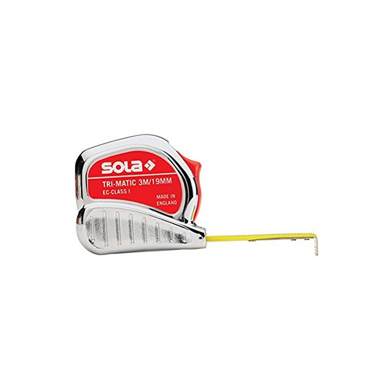 Sola 50023801"Tri-Matic TM 5" Tape Measure, Black/Red, 5 m