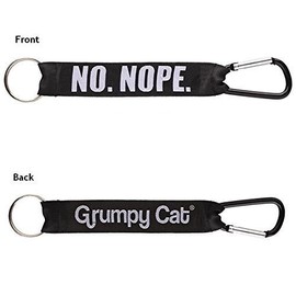 GUND Grumpy Cat Meme No. Nope Lanyard and Carbiner, 8"