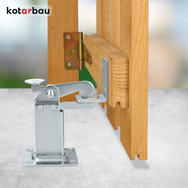 KOTARBAU® Door Stop 97 Floor Mounted Door Stop Silver Lock