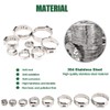 Keadic 81Pcs Single Ear Hose Clamps, 6-23.5mm Stepless Hose Clamps