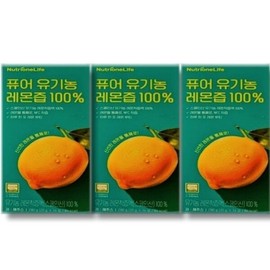Nutrione Pure Organic Lemon Juice 100 20g x 14 sachets, 3 boxes / 뉴트리원 퓨어 유기농 레몬즙 100 20g x 14포 3박스