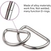 10pcs/Pack 1-1/2 inch Metal D Ring Semi-Circular Non Welded Nickel