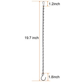 WitBicg Hanging Chain for Hanging Bird Feeders, Birdbaths, Planters and Lanterns, 4 Pack (19.7 inch, Black)