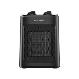 Emerson SH1501 1500W Electric Space Heater, Portable with 3 Level Thermostat, PTC Ceramic Fast Heating/Fan Modes, Indoor Use