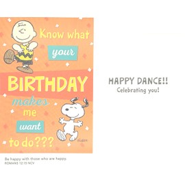DaySpring - Peanuts - Happy Birthday - 4 Design Assortment with Scripture - 12 Boxed Cards & Envelopes (J0381)