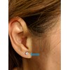 5 Pairs of Surgical Stainless Steel Aurora Borealis Crystal CZ