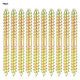 10 pieces 6 x 60 mm centring screw double self-tapping connection threaded bolts furniture for woodworking plug rods