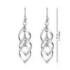 925 Sterling Silver Infinity Knot Twist French-Wire Drop Dangle Earrings