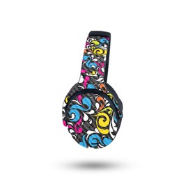 MightySkins Carbon Fiber Skin Compatible with Skullcandy Crusher ANC 2 - Swirly | Protective, Durable Textured Carbon Fiber Finish | Easy to Apply, Remove, and Change Styles