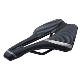 VOANZO Bicycle Saddle Cushioning Robust Bicycle Seat Universal for MTB Road Bike Mountain Bike Saddle 245 x 143 mm (Black + Grey)