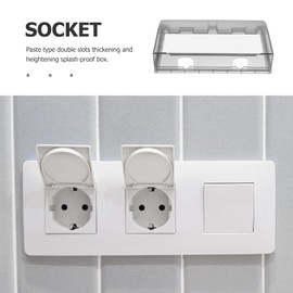 SOIMISS Plug Socket Covers - Child Proof Wall Switch Outlet Cover, Bathroom Waterproof Outlet Cover for Kitchen Home Baby Pet Safety