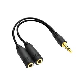 2 AUX Earphone Y Splitter 3.5mm Audio Cable Headphone Headset Auxiliary Adapter for Smartphones, Tablets, MP3 Players