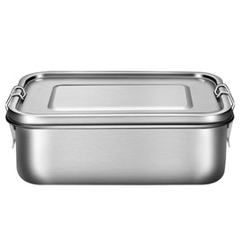G.a Homefavor 1200 ml Lunch Box Made from 18/8 Stainless Steel Bento Box with 3 Compartments, 19 x 14 x 6 cm
