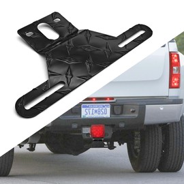 HQRNYP Trailer License Plate Bracket Frame, License Plate Holder, Aluminum Heavy-Duty Bracket Holder, Universal Adjustable Tag Frame Mounting Kit Car Accessories Fit for Trucks, Trailers, RVs, Boats