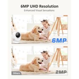 ANNKE 3.5K/6MP Indoor Security Camera, Smart WiFi Camera 2.4/5GHz with PTZ, Bi-Directional Audio, Intelligent Person Detection, Baby Pet Monitoring