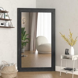HelloWall Mirror Frame Border Rustic Wood Wallpaper Border Peel and Stick Bulletin Board Borders Removable Waterproof Mirror Borders Bathroom Tile Sticker Wall Tape Trim for Kitchen Dark Grey 3"x197"