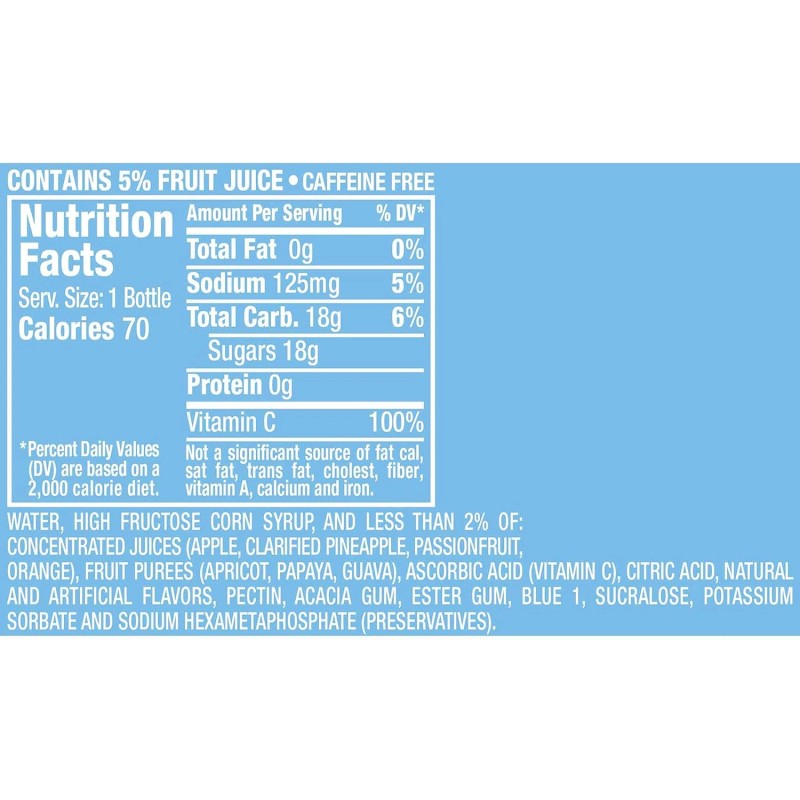 Hawaiian Punch Polar Blast Juice, 10oz Bottles, 24 Pack, Caffeine-Free